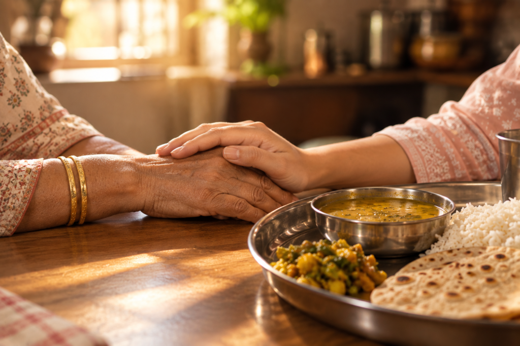 maa ke haath ka khana mother and daughter hands together final moment